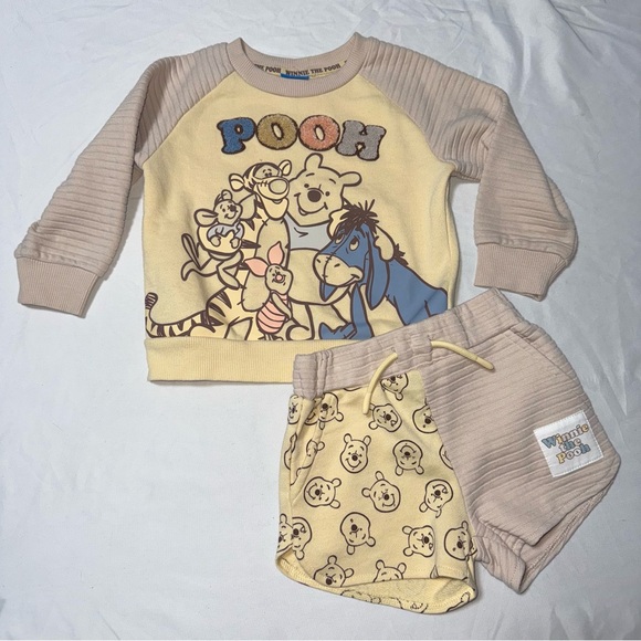 Disney Other - Disney Winnie the Pooh Kids 2 piece Set - Cream and Beige